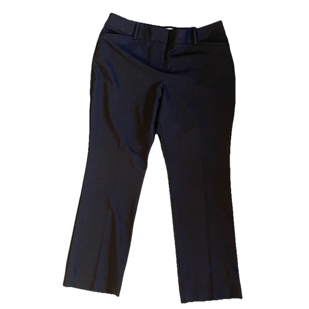 Liz Claiborne Dress Pants Womens Black Audra Straight Leg High Rise 10P